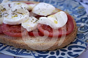 Bruschetta served for lunch