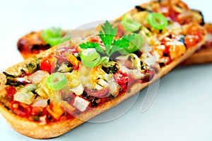 Bruschette with salami