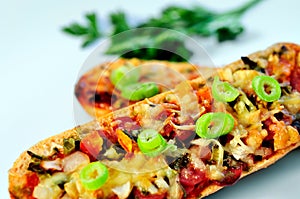 Bruschette with salami