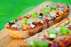 Bruschette with salami