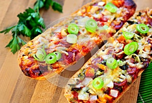 Bruschette with salami