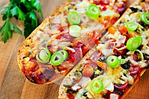 Bruschette with salami