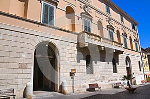 Bruschi-Falgari palace. Tarquinia. Lazio. Italy.