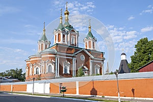 Brusensky Assumption Monastery on a sunny June day. Kolomna. Moscow region