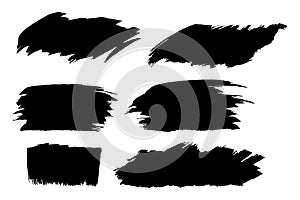 Brush black ink Vector.