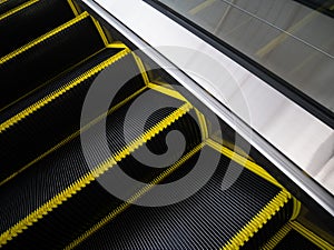 Brush bristles of Escalator for danger accident concept