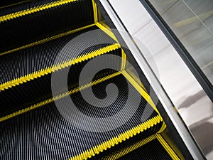 Brush bristles of Escalator for danger accident concept