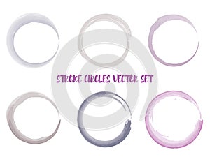 Brush Circles Vector Set