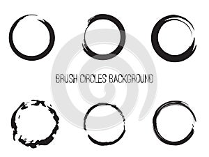 Brush Circles Vector Set