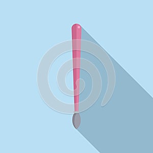 Brush element icon flat vector. Cosmetic manicure