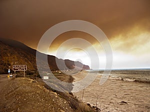 Brush Fire along PCH-1, Ventura, CA