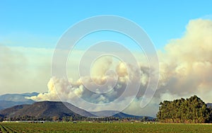 Brush fire in Point Mugu Mountains, CA