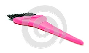 Brush hair coloring on a white background