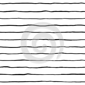 Brush hand drawn doodle stripes seamless pattern