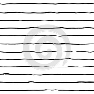 Brush hand drawn doodle stripes seamless pattern photo