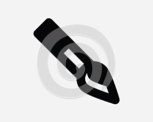 Brush Icon. Paint Paintbrush Painter Draw Drawing Artist Ink Craft Artistic. Black White Sign Symbol EPS Vector
