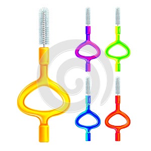 brush interdental realistic vector