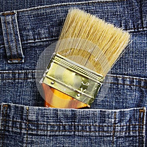 Brush in the jean's pocket