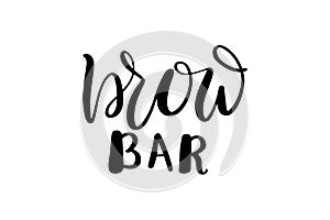 Brush lettering brow bar