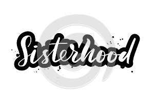 Brush lettering sisterhood