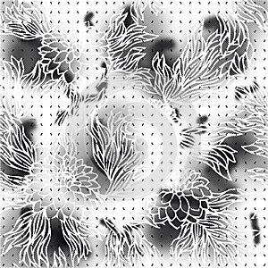Brush with motif pattern background image