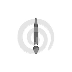 Brush, paintbrush icon. Element of materia flat tools icon