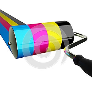 Brush painting CMYK