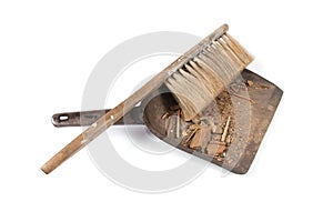 Brush and shovel with dust
