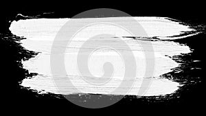 Brush stroke black and white transition background. Animation of paint splash in 4K. Digital on-screen graphic footage