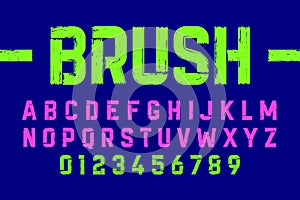 Brush style modern font