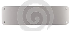 Brushed aluminum plaque