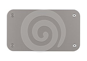 Brushed aluminum plaque