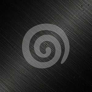 Brushed black metal surface with a diagonal grain pattern. The texture is smooth with