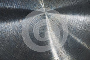 Brushed, circular metal texture - background