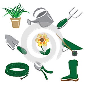 Brushed Gardening Icons