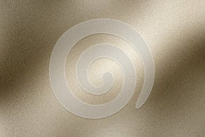 Brushed light brown wave metal wall, abstract texture background