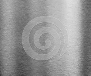 Brushed silver metal plate