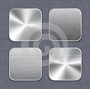 Brushed metal app icon templates 2