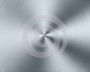 Brushed metal circular aluminium background