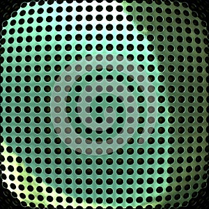 Brushed metal green grille