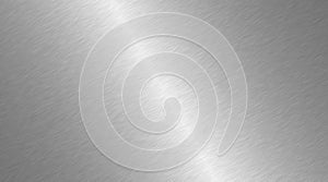 Brushed metal surface. Radial texture of metal. Abstract polished steel background