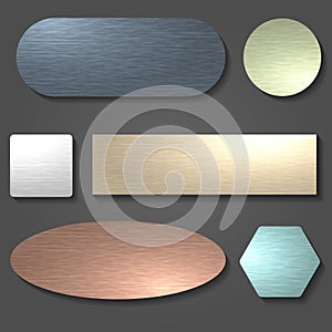 Brushed metal surface set