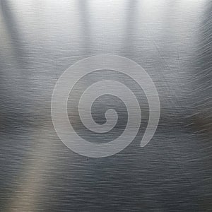 Brushed metal surface with a smooth texture and soft, horizontal striations. The reflective quality
