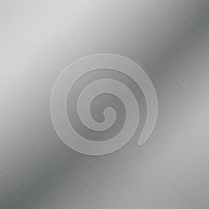 Brushed metal texture featuring a smooth, silver surface with fine, linear patterns