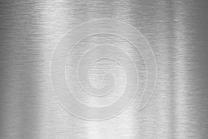 Brushed silver metal plate