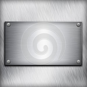 Brushed steel plate