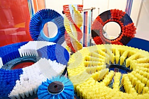 Brushes for scrubber driers in store photo