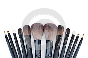 Brushes set for professional makeup artist