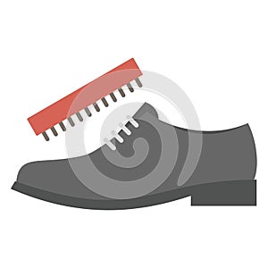 Brushing shoe  Color Vector Icon Isolated and fully editable