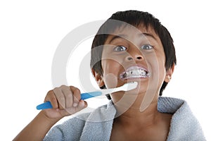 Brushing teeth